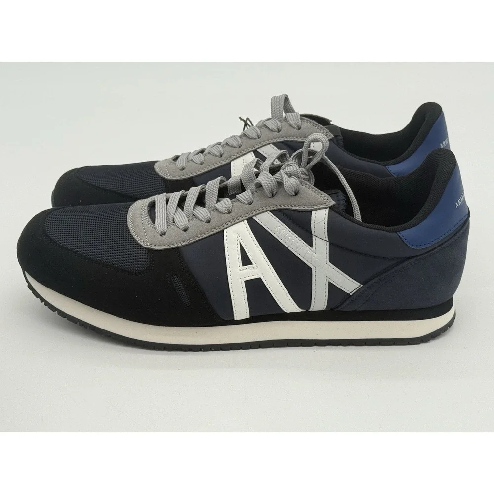 Size 10 - Armani Exchange Giorgio Armani Shoes Navy XUX017 XCC68 S279 No Box Lid